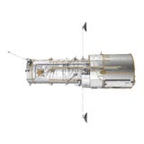 Blanc Backgrouns de Hubble Space Telescope Isolated On 3d illustration, vue de face illustration stock Blanc Backgrouns de Hubble Space Telescope Isolated On 3d illustration, vue de face illustration stock