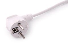 Blanc connecteur d'alimentation de 220 volts (chemin de coupure) image stock Blanc connecteur d'alimentation de 220 volts (chemin de coupure) image stock