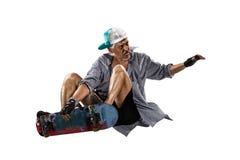 Blanc de patinage de vieil homme Image stock Blanc de patinage de vieil homme Image stock