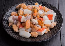 Blandad fryst seefood royaltyfri foto Blandad fryst seefood royaltyfri foto
