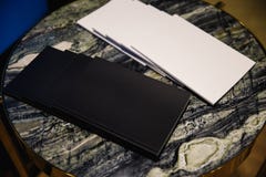 Blank ad space books laying on a table of a restaurant royalty free stock image Blank ad space books laying on a table of a restaurant royalty free stock image