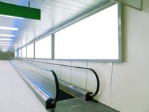 Blank Billboard And Escalator Royalty Free Stock Images Blank Billboard And Escalator Royalty Free Stock Images