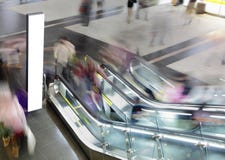 Blank Billboard and busy people royalty free stock photo Blank Billboard and busy people royalty free stock photo