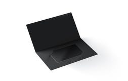 Download Blank Black Plastic Card Mockup Inside Paper Booklet Holder Stock Image Image Of Discount Credit 108155565 PSD Mockup Templates