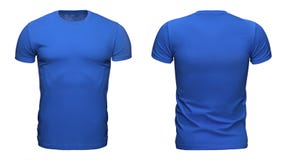 Blue Tshirt Design Template Isolated On White With Clipping Path Stock ...