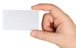Blank Card In Hand Stock Photos Blank Card In Hand Stock Photos