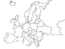 Blank Europe Map Royalty Free Stock Image
