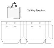 Blank gift bag template