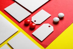 Blank items as mockups for branding royalty free stock photography Blank items as mockups for branding royalty free stock photography