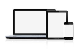 Set of blank modern mobile devices royalty free stock images Set of blank modern mobile devices royalty free stock images