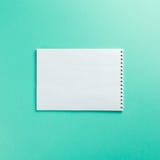 Blank notebook on Mint background. Top view. Flat lay. Copy space royalty free stock photos Blank notebook on Mint background. Top view. Flat lay. Copy space royalty free stock photos