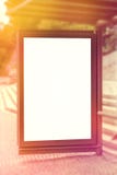 Blank Outdoor Advertsing Billboard on Bus Stop royalty free stock photography Blank Outdoor Advertsing Billboard on Bus Stop royalty free stock photography