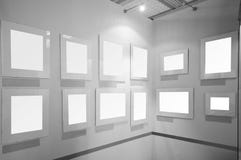 Blank Picture Frames In Art Gallery Royalty Free Stock Photos