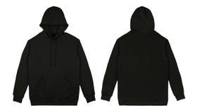 plain black hoodie with white strings