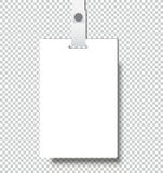 Blank Realistic Identity Card Badge With Ribbon Mockup Cover Template Stock Photo
