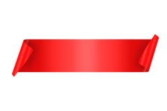 Blank Red Satin Ribbon Banner With Copyspace For Yours Design 3 Stock Illustration Illustration Of Present Flowing