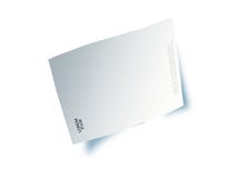 Blank sheet of paper with page curl and shadow, design element for advertising and promotional message isolated on white backgroun Royalty Free Stock Photo Blank sheet of paper with page curl and shadow, design element for advertising and promotional message isolated on white backgroun Royalty Free Stock Photo