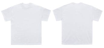 Blank T Shirt color white template front and back view