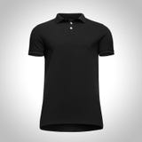 Download Men's Blank Black Polo Shirt Template Stock Photo - Image ...