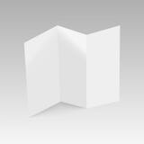 Blank three folded fold paper leaflet, flyer, broadsheet. Vector illustration. royalty free illustration Blank three folded fold paper leaflet, flyer, broadsheet. Vector illustration. royalty free illustration