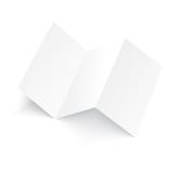 Blank three folded fold paper leaflet, flyer, broadsheet. Vector illustration. vector illustration Blank three folded fold paper leaflet, flyer, broadsheet. Vector illustration. vector illustration