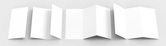 A4. Blank trifold paper brochure mock-up on soft gray background stock illustration A4. Blank trifold paper brochure mock-up on soft gray background stock illustration