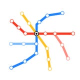 Blank tube metro map