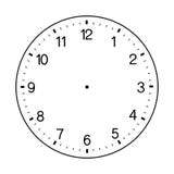 Blank wall clock face vector on white background