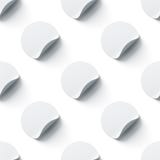 Blank white round adhesive stickers mock up with bent corners Stock Photos Blank white round adhesive stickers mock up with bent corners Stock Photos