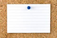 Blank White Striped Sheet Cork Board Pushpin