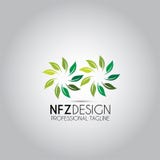Blatt-Unendlichkeits-Entwurfs-Logo lizenzfreie abbildung Blatt-Unendlichkeits-Entwurfs-Logo lizenzfreie abbildung