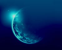 Blaue Illustration des Planeten 3d im Universumkonzept lizenzfreie abbildung Blaue Illustration des Planeten 3d im Universumkonzept lizenzfreie abbildung