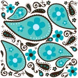 Blaue Paisley-Auslegung stock abbildung Blaue Paisley-Auslegung stock abbildung