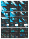 Blaue und schwarze Elemente des Vektors für infographics lizenzfreie abbildung Blaue und schwarze Elemente des Vektors für infographics lizenzfreie abbildung