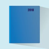Blaues Notizbuch für 2018 stock abbildung Blaues Notizbuch für 2018 stock abbildung