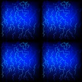 Blauw elektriciteits naadloos patroon Bouten van bliksem op zwarte achtergrond vector illustratie Blauw elektriciteits naadloos patroon Bouten van bliksem op zwarte achtergrond vector illustratie