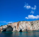 Blauwe holen op het eiland van Zakynthos stock afbeelding Blauwe holen op het eiland van Zakynthos stock afbeelding