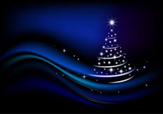 Blauwe Kerstmisboom vector illustratie Blauwe Kerstmisboom vector illustratie