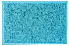Blauwe Vezel Welkome Mat met Exemplaarruimte royalty-vrije stock foto Blauwe Vezel Welkome Mat met Exemplaarruimte royalty-vrije stock foto