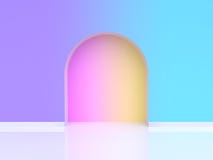 bleu violet-pourpre de gradient de porte arqué par résumé du rendu 3d illustration libre de droits bleu violet-pourpre de gradient de porte arqué par résumé du rendu 3d illustration libre de droits