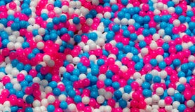 Blije baltextuur De rode, blauwe en witte achtergrond van de ballonsfoto De Franse ballen van de vlagkleur royalty-vrije stock foto's Blije baltextuur De rode, blauwe en witte achtergrond van de ballonsfoto De Franse ballen van de vlagkleur royalty-vrije stock foto's
