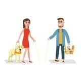 Blind man and woman royalty free illustration Blind man and woman royalty free illustration