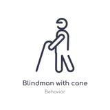 blindman με το εικονίδιο περιλήψεων καλάμων απομονωμένη διανυσματική απεικόνιση γραμμών από τη συλλογή συμπεριφοράς editable λεπτ διανυσματική απεικόνιση blindman με το εικονίδιο περιλήψεων καλάμων απομονωμένη διανυσματική απεικόνιση γραμμών από τη συλλογή συμπεριφοράς editable λεπτ διανυσματική απεικόνιση