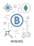 Blockchain górnicza ilustracja ilustracja wektor Blockchain górnicza ilustracja ilustracja wektor