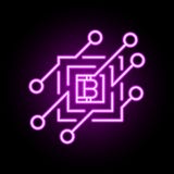 Blockchain poj?cia projekta lub ikony wektorowy element w neonowym stylu royalty ilustracja Blockchain poj?cia projekta lub ikony wektorowy element w neonowym stylu royalty ilustracja