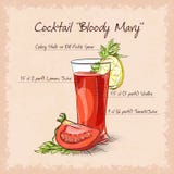 blodig coctail mary stock illustrationer blodig coctail mary stock illustrationer