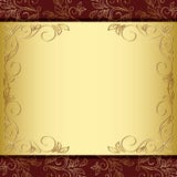 Bloemen frame met gouden en bruine achtergrond - eps vector illustratie Bloemen frame met gouden en bruine achtergrond - eps vector illustratie