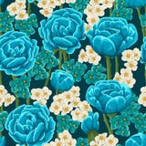 Bloemen naadloos patroon stock illustratie Bloemen naadloos patroon stock illustratie