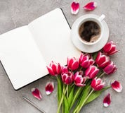 Blogger ή freelancer χώρος εργασίας στοκ εικόνες Blogger ή freelancer χώρος εργασίας στοκ εικόνες