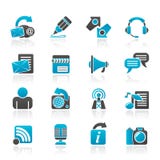 Blogging, communication and social network icons Stock Photo Blogging, communication and social network icons Stock Photo